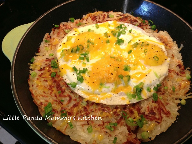 Hashbrown with eggs